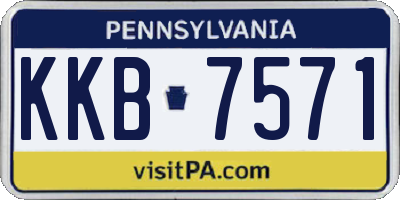 PA license plate KKB7571