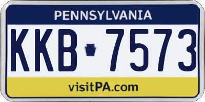 PA license plate KKB7573