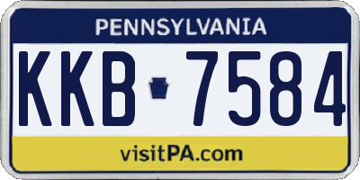 PA license plate KKB7584