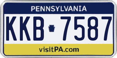 PA license plate KKB7587