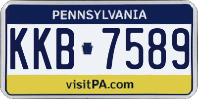 PA license plate KKB7589