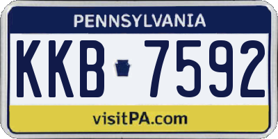 PA license plate KKB7592