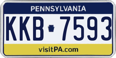 PA license plate KKB7593