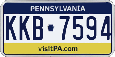 PA license plate KKB7594