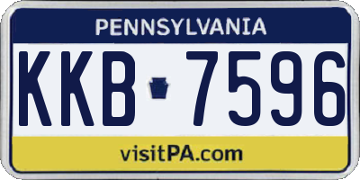 PA license plate KKB7596