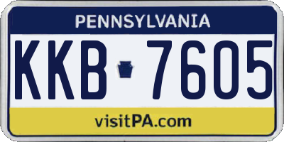 PA license plate KKB7605