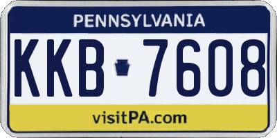 PA license plate KKB7608