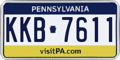 PA license plate KKB7611