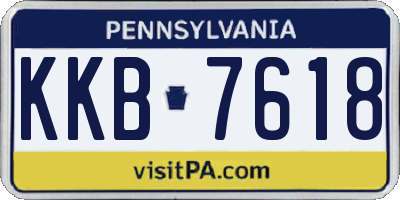 PA license plate KKB7618