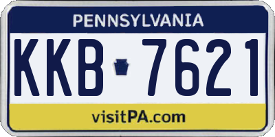 PA license plate KKB7621