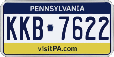 PA license plate KKB7622