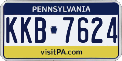 PA license plate KKB7624