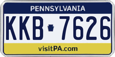 PA license plate KKB7626