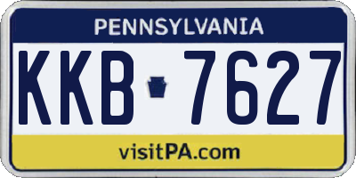 PA license plate KKB7627
