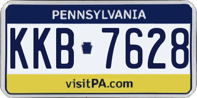 PA license plate KKB7628