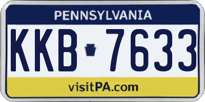PA license plate KKB7633