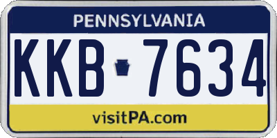 PA license plate KKB7634