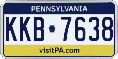 PA license plate KKB7638
