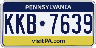 PA license plate KKB7639
