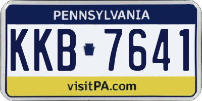 PA license plate KKB7641