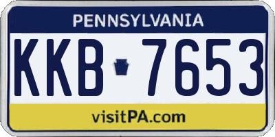 PA license plate KKB7653