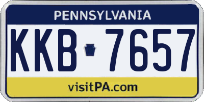 PA license plate KKB7657