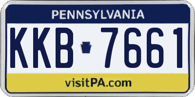 PA license plate KKB7661