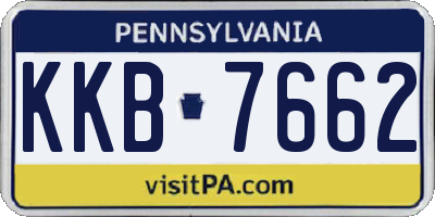 PA license plate KKB7662
