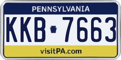 PA license plate KKB7663