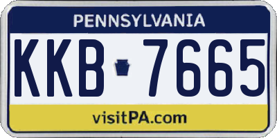 PA license plate KKB7665
