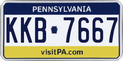 PA license plate KKB7667