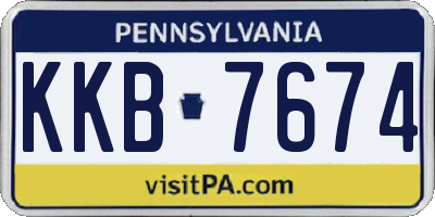 PA license plate KKB7674