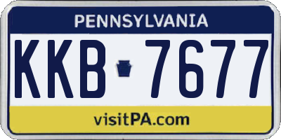 PA license plate KKB7677
