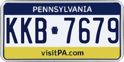 PA license plate KKB7679