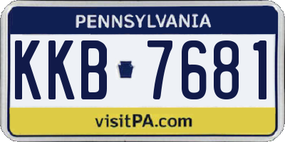 PA license plate KKB7681