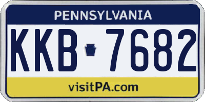 PA license plate KKB7682