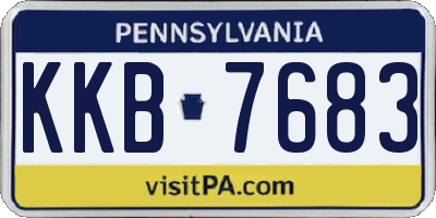 PA license plate KKB7683