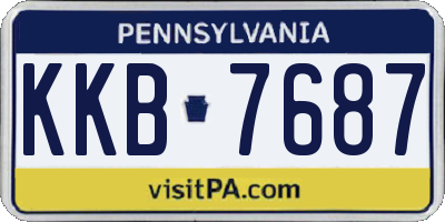 PA license plate KKB7687