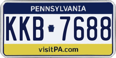PA license plate KKB7688