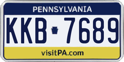 PA license plate KKB7689