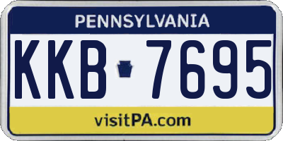 PA license plate KKB7695