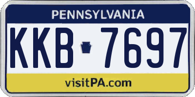 PA license plate KKB7697