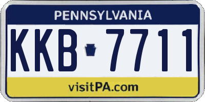 PA license plate KKB7711