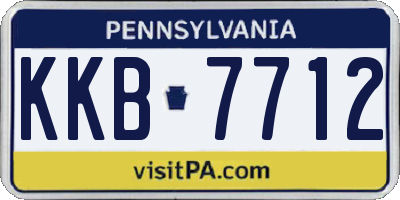 PA license plate KKB7712