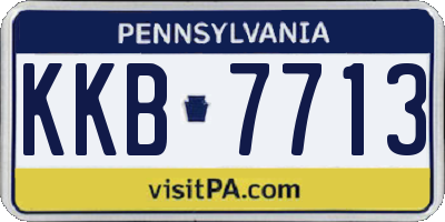PA license plate KKB7713