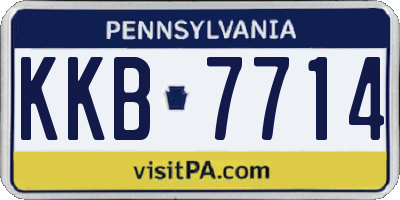 PA license plate KKB7714
