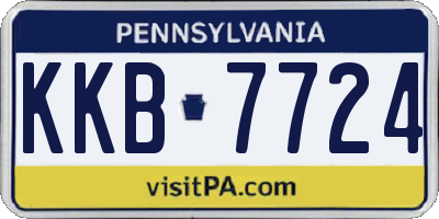 PA license plate KKB7724
