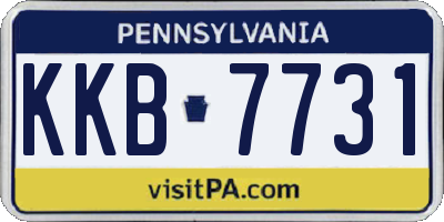 PA license plate KKB7731