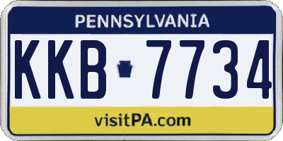 PA license plate KKB7734