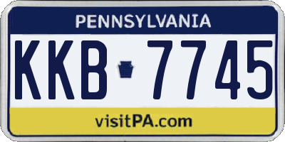 PA license plate KKB7745